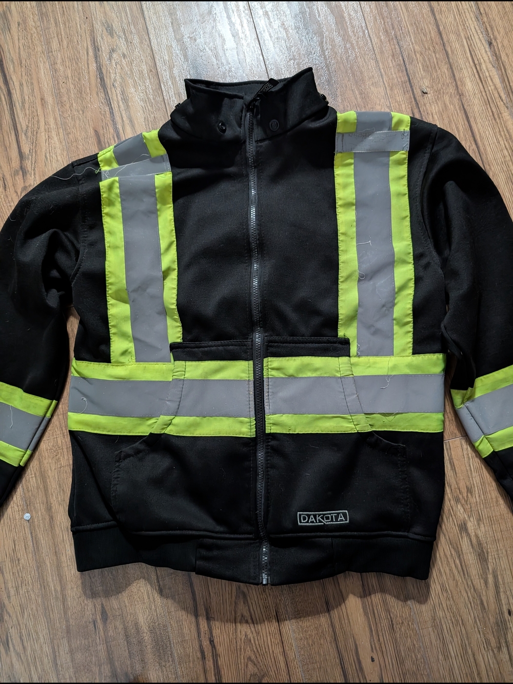 Dakota Men’s High-Visibility Black & Lime Safety Jacket